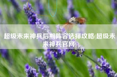 超级未来神兵后期阵容选择攻略(超级未来神兵官网)