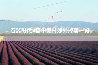石器时代M福尔德村郊外掉落一览