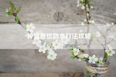 神觉者信物本打法攻略
