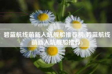 碧蓝航线萌新入坑舰船推荐榜(碧蓝航线萌新入坑舰船推荐)