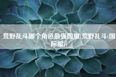 荒野乱斗哪个角色最强国服(荒野乱斗(国际服))