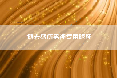 逝去感伤男神专用昵称