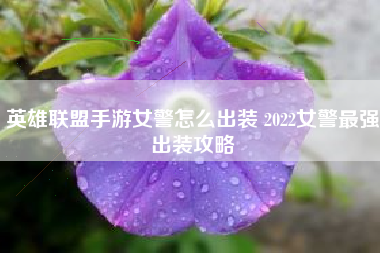 英雄联盟手游女警怎么出装 2022女警最强出装攻略