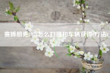 赛博朋克2077怎么扫描和车辆获得(方法)