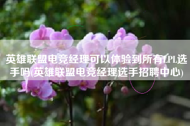 英雄联盟电竞经理可以体验到所有LPL选手吗(英雄联盟电竞经理选手招聘中心)