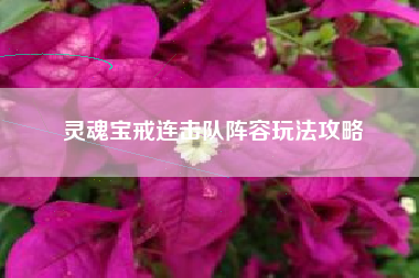 灵魂宝戒连击队阵容玩法攻略