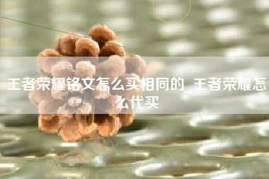 王者荣耀铭文怎么买相同的_王者荣耀怎么代买