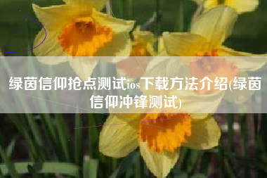绿茵信仰抢点测试ios下载方法介绍(绿茵信仰冲锋测试)