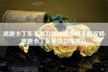 跑跑卡丁车手游刀剑江湖小屋主题攻略(跑跑卡丁车手游刀锋加点)