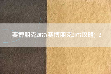 赛博朋克2077(赛博朋克2077攻略)_2