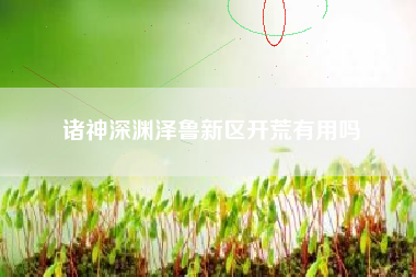 诸神深渊泽鲁新区开荒有用吗