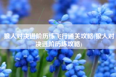 狼人对决进阶历练飞行通关攻略(狼人对决进阶历练攻略)