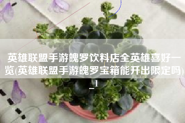 英雄联盟手游魄罗饮料店全英雄喜好一览(英雄联盟手游魄罗宝箱能开出限定吗)_1