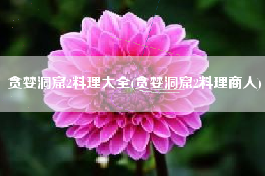 贪婪洞窟2料理大全(贪婪洞窟2料理商人)