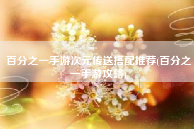 百分之一手游次元传送搭配推荐(百分之一手游攻略)