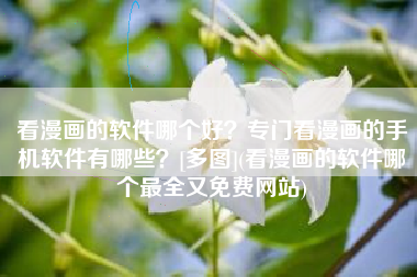 看漫画的软件哪个好？专门看漫画的手机软件有哪些？[多图](看漫画的软件哪个最全又免费网站)