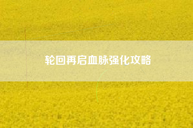 轮回再启血脉强化攻略
