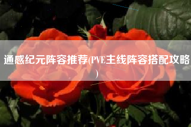 通感纪元阵容推荐(PVE主线阵容搭配攻略)