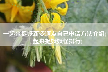 一起来捉妖新资源点自己申请方法介绍(一起来捉妖妖怪排行)