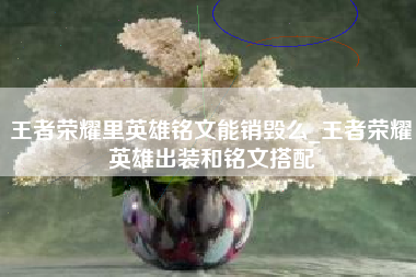 王者荣耀里英雄铭文能销毁么_王者荣耀英雄出装和铭文搭配