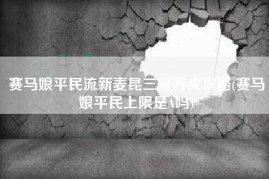 赛马娘平民流新麦昆三冠养成攻略(赛马娘平民上限是A吗)