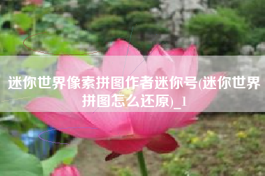 迷你世界像素拼图作者迷你号(迷你世界拼图怎么还原)_1