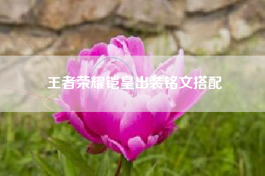 王者荣耀铠皇出装铭文搭配