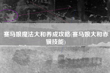 赛马娘魔法大和养成攻略(赛马娘大和赤骥技能)