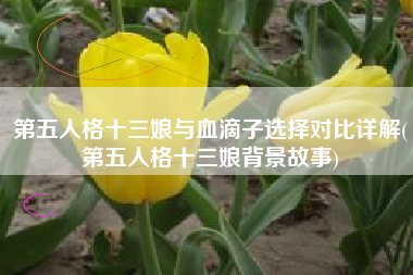 第五人格十三娘与血滴子选择对比详解(第五人格十三娘背景故事)