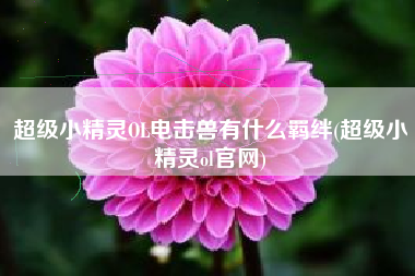 超级小精灵OL电击兽有什么羁绊(超级小精灵ol官网)