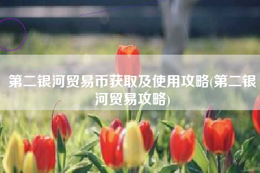 第二银河贸易币获取及使用攻略(第二银河贸易攻略)