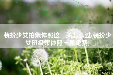 装扮少女拍集体照这一关怎么过(装扮少女班级集体照三星免费)