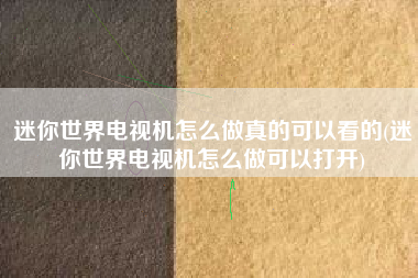 迷你世界电视机怎么做真的可以看的(迷你世界电视机怎么做可以打开)