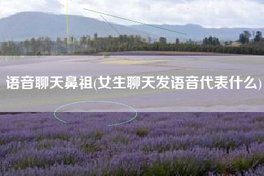 语音聊天鼻祖(女生聊天发语音代表什么)