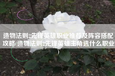 造物法则2先锋英雄职业推荐及阵容搭配攻略(造物法则2先锋英雄主角选什么职业)