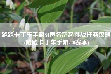 跑跑卡丁车手游S4声名鹊起挑战任务攻略(跑跑卡丁车手游s20赛季)