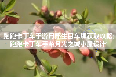 跑跑卡丁车手游月熙生日车牌获取攻略(跑跑卡丁车手游月光之城小屋设计)