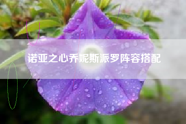诺亚之心乔妮斯派罗阵容搭配