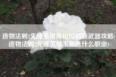 造物法则2先锋英雄库拉拉的新武器攻略(造物法则2先锋英雄主角选什么职业)