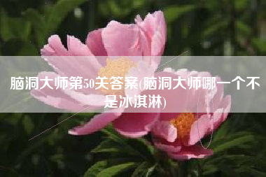 脑洞大师第50关答案(脑洞大师哪一个不是冰淇淋)