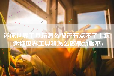 迷你世界工具箱怎么做还有点不了土坑(迷你世界工具箱怎么做最新版本)