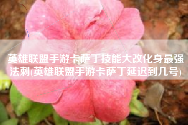 英雄联盟手游卡萨丁技能大改化身最强法刺(英雄联盟手游卡萨丁延迟到几号)