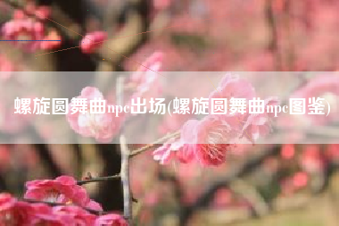 螺旋圆舞曲npc出场(螺旋圆舞曲npc图鉴)