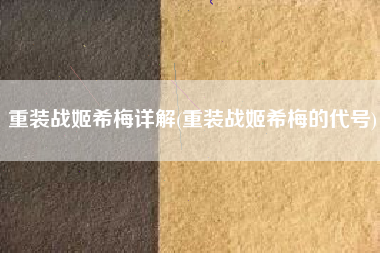 重装战姬希梅详解(重装战姬希梅的代号)
