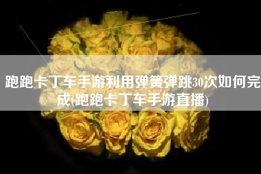 跑跑卡丁车手游利用弹簧弹跳30次如何完成(跑跑卡丁车手游直播)