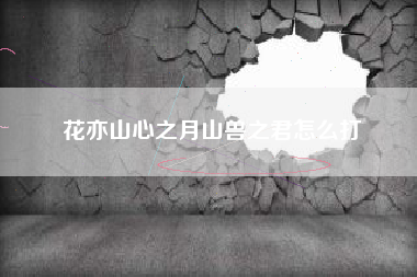花亦山心之月山兽之君怎么打