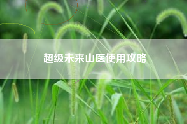 超级未来山医使用攻略
