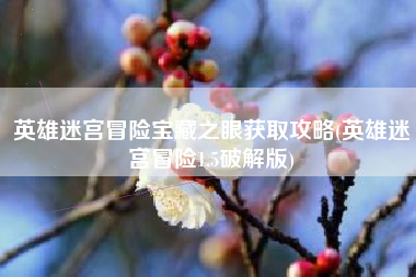 英雄迷宫冒险宝藏之眼获取攻略(英雄迷宫冒险1.5破解版)
