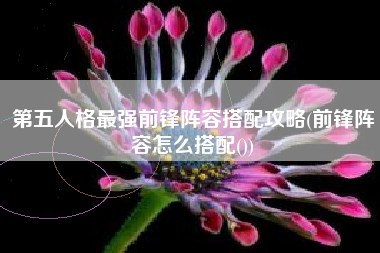第五人格最强前锋阵容搭配攻略(前锋阵容怎么搭配())