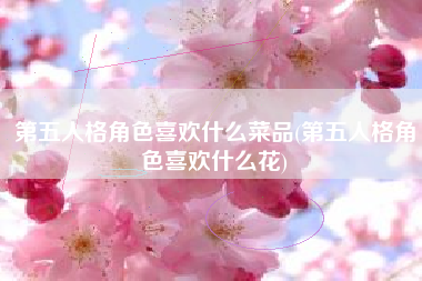 第五人格角色喜欢什么菜品(第五人格角色喜欢什么花)
